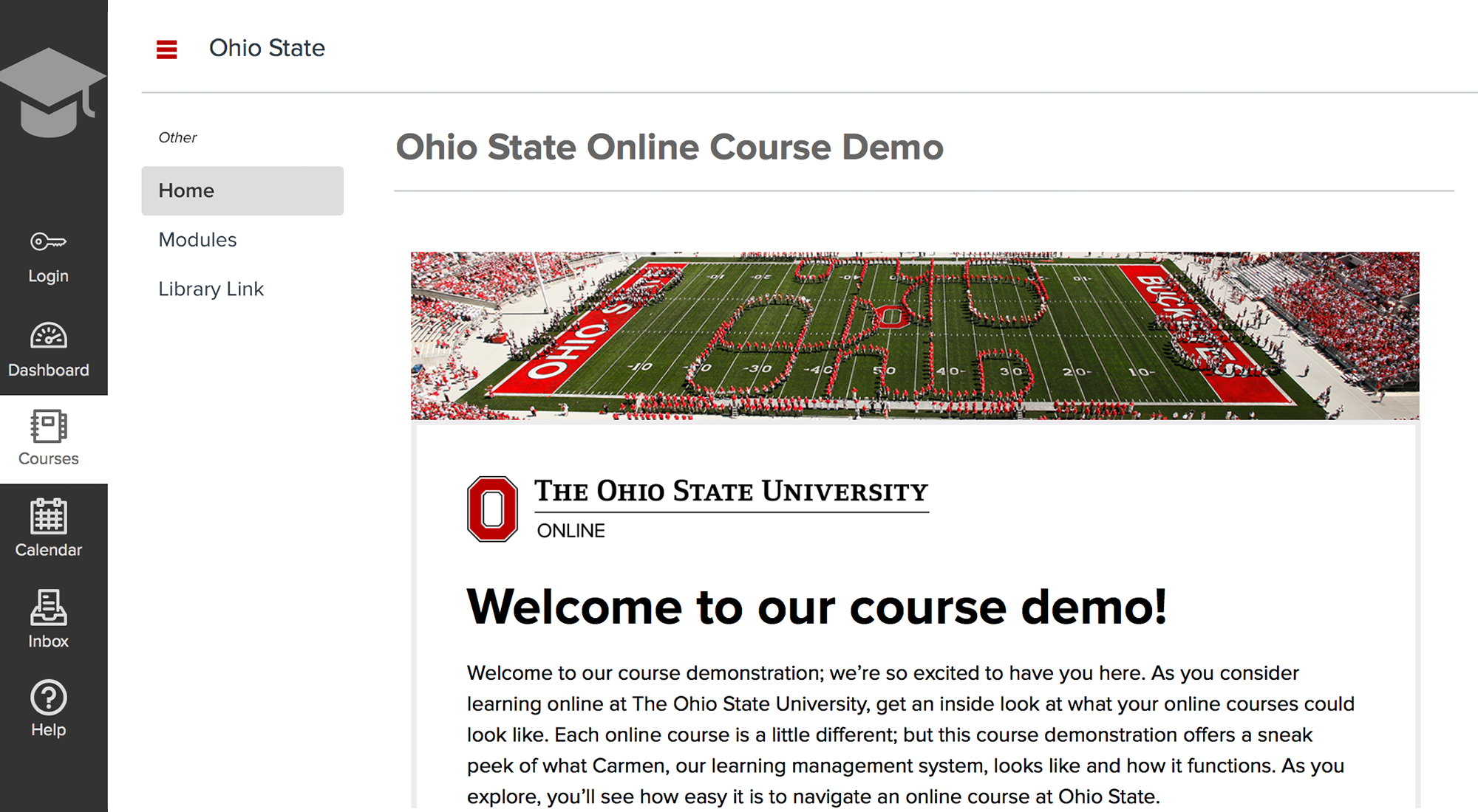 Ohio State Online Course Demonstration Ohio State Online