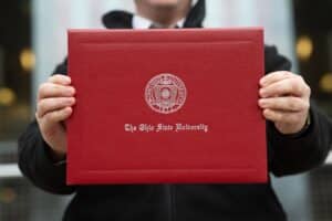 A graduate of The Ohio State University holding his online Master's degree.