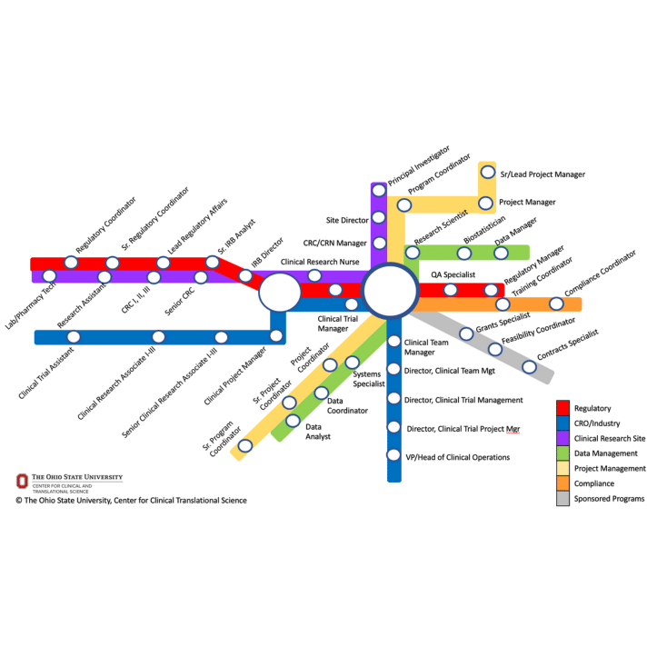 Master of Clinical Research - Career subway map