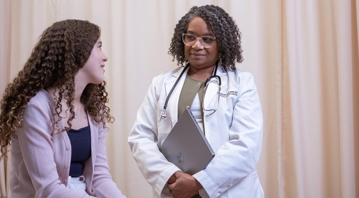 AGPCNP working in outpatient care with an adolescent.