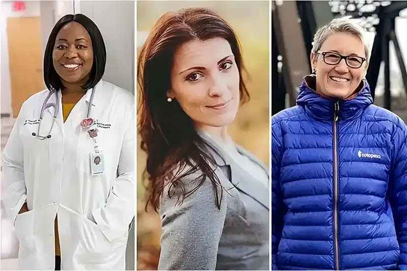 Online Master of Public Health students Akua Amponsah, Heather Thobe and Julia Applegate
