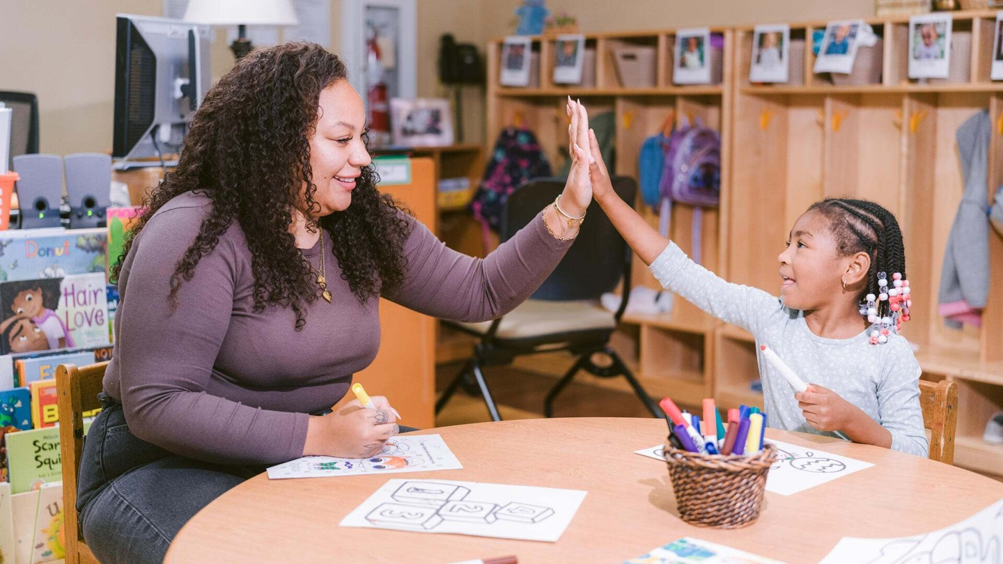 Professional working in a child-focused HDFS career